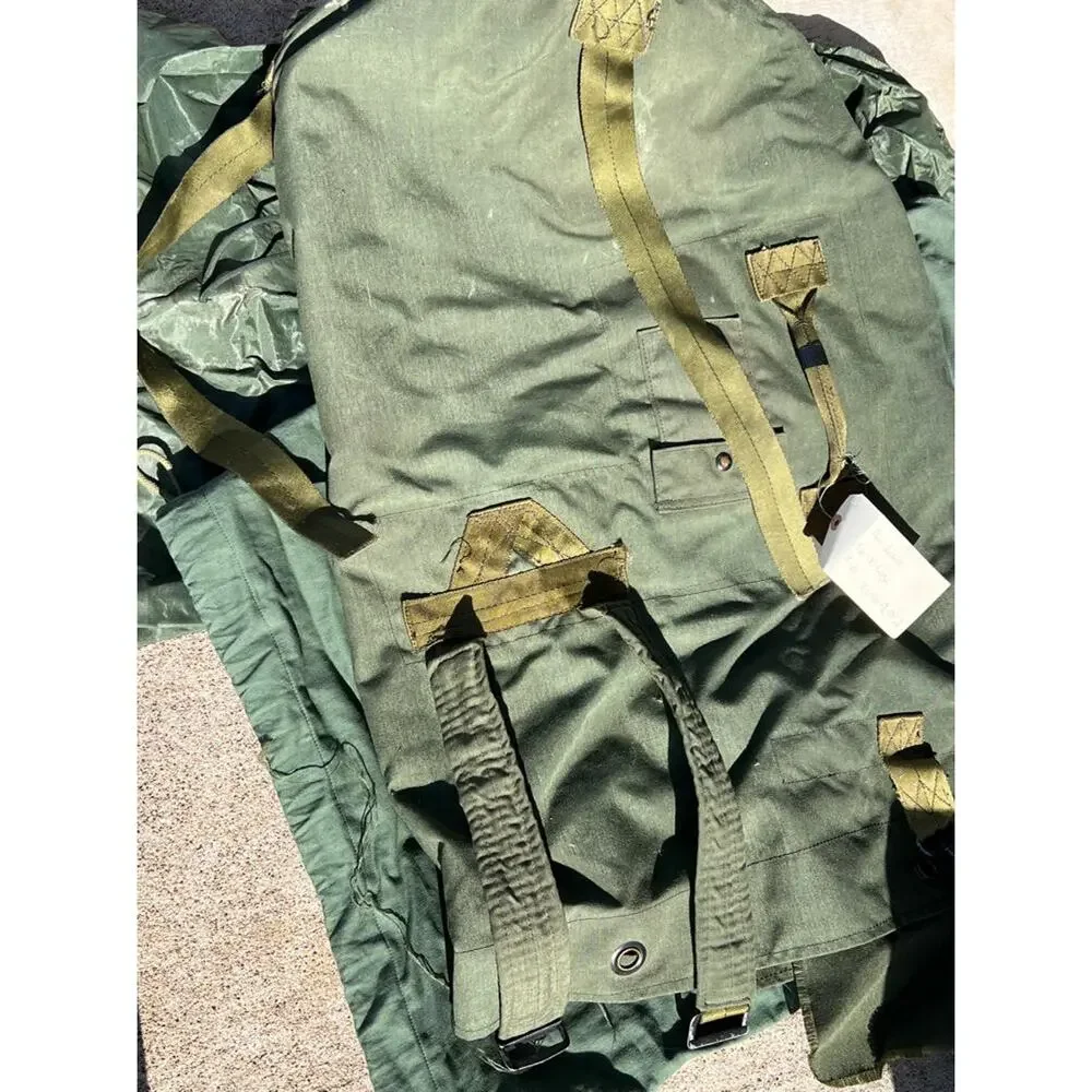 US Military Duffle Bag Lot – Duffle + Laundry Bag + Dry Bag – Army Surplus